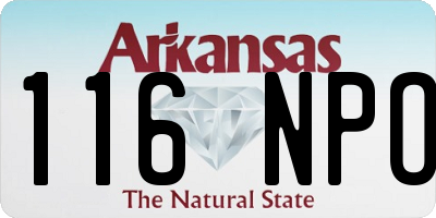AR license plate 116NPO