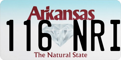 AR license plate 116NRI
