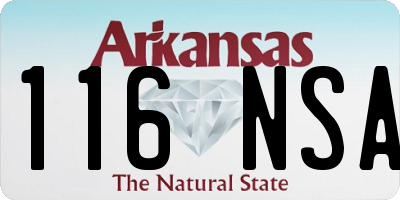 AR license plate 116NSA