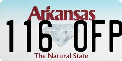 AR license plate 116OFP