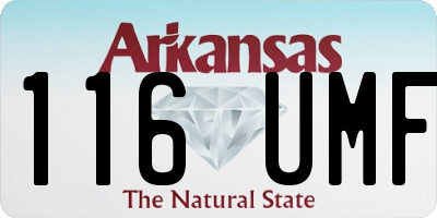 AR license plate 116UMF