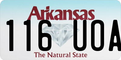 AR license plate 116UOA