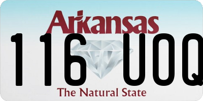 AR license plate 116UOQ