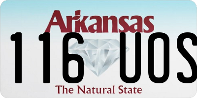 AR license plate 116UOS