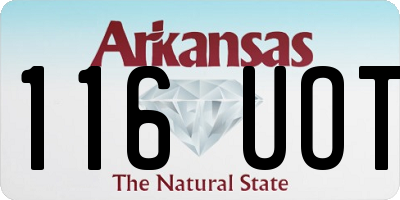 AR license plate 116UOT