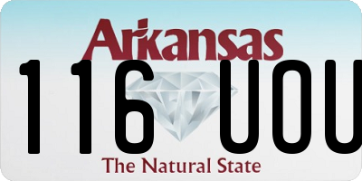 AR license plate 116UOU