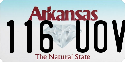 AR license plate 116UOV