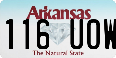 AR license plate 116UOW