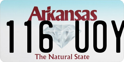 AR license plate 116UOY