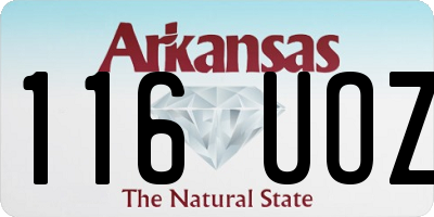 AR license plate 116UOZ