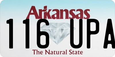 AR license plate 116UPA