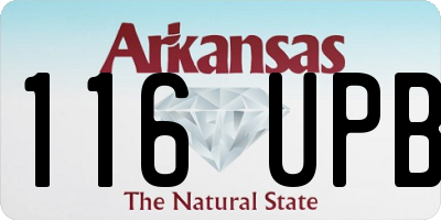 AR license plate 116UPB