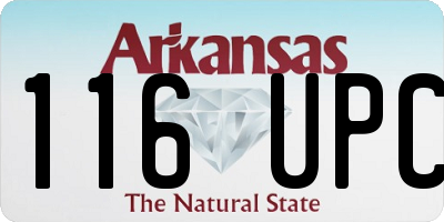 AR license plate 116UPC