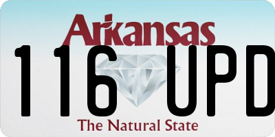 AR license plate 116UPD