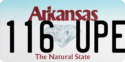 AR license plate 116UPE