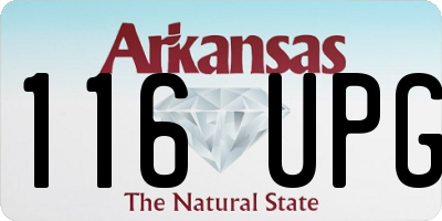 AR license plate 116UPG