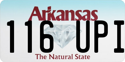 AR license plate 116UPI