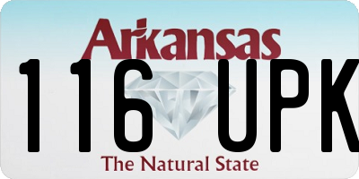AR license plate 116UPK