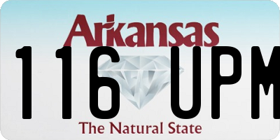 AR license plate 116UPM