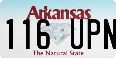 AR license plate 116UPN