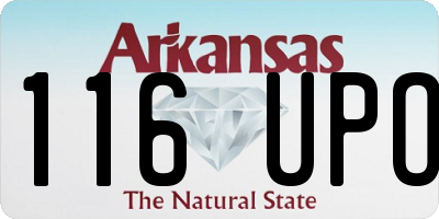 AR license plate 116UPO