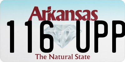 AR license plate 116UPP