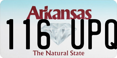 AR license plate 116UPQ
