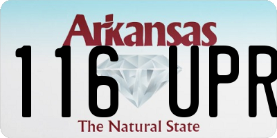 AR license plate 116UPR