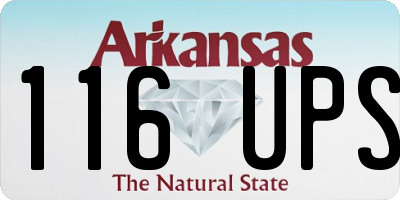 AR license plate 116UPS