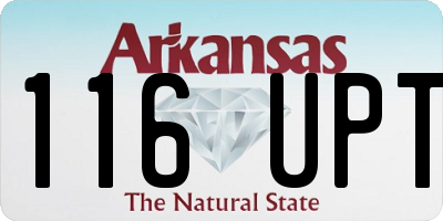 AR license plate 116UPT