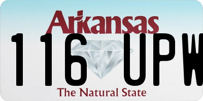AR license plate 116UPW