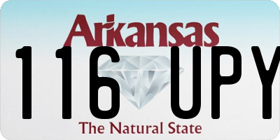 AR license plate 116UPY