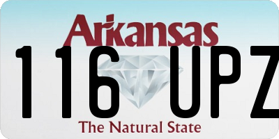 AR license plate 116UPZ