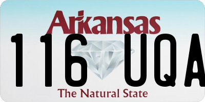 AR license plate 116UQA