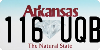AR license plate 116UQB