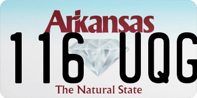 AR license plate 116UQG