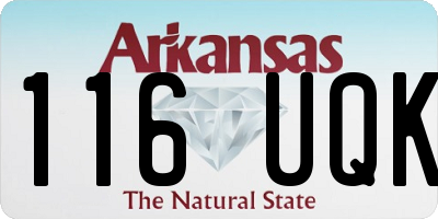 AR license plate 116UQK
