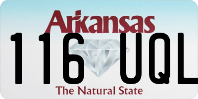 AR license plate 116UQL
