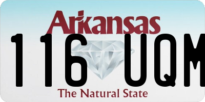 AR license plate 116UQM