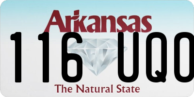 AR license plate 116UQO