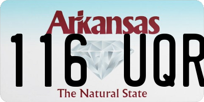 AR license plate 116UQR