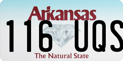 AR license plate 116UQS