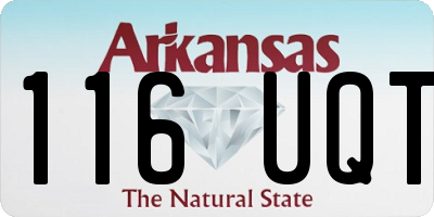 AR license plate 116UQT