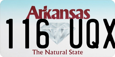 AR license plate 116UQX