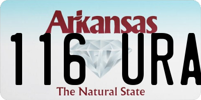 AR license plate 116URA