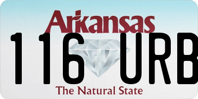 AR license plate 116URB