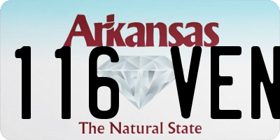 AR license plate 116VEN