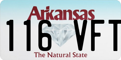 AR license plate 116VFT