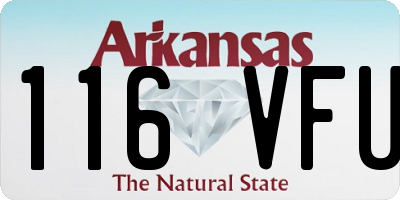 AR license plate 116VFU