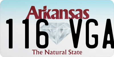 AR license plate 116VGA